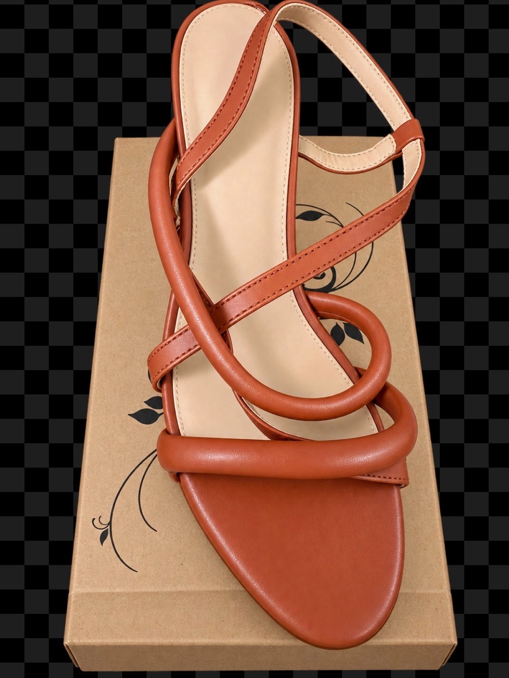 Women's Strappy Slingback Sandal in Cognac